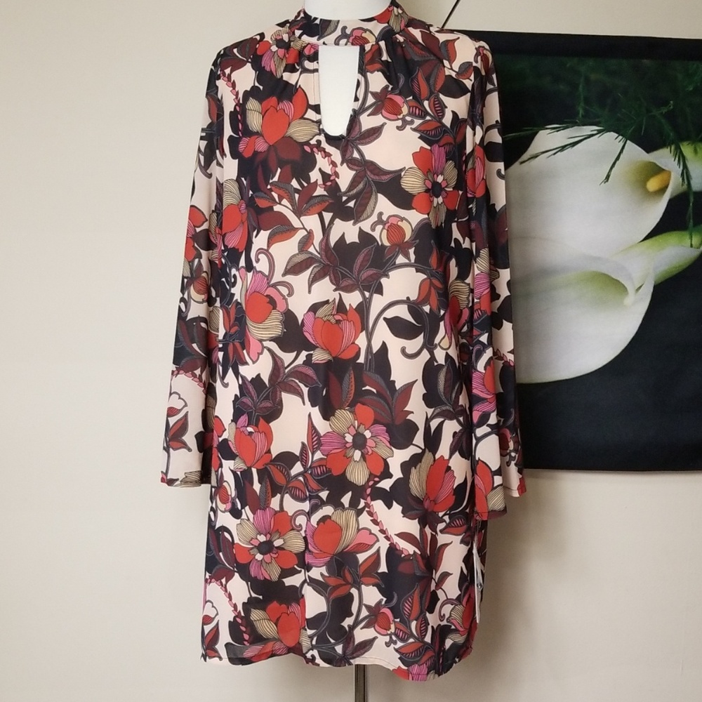Women's Nanette Lepore Floral Bell Sleeve Dress - Picture 1 of 8